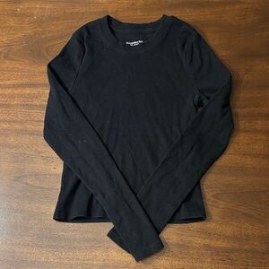 Abercrombie & Fitch Black Ribbed Top